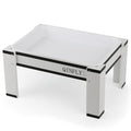 Large Chicken Picnic Table Feeders with Removable Plastic Tray | Feeder No Waste Starter Kit,Coop Accessories for Real Chickens Supplies - color: White-Black