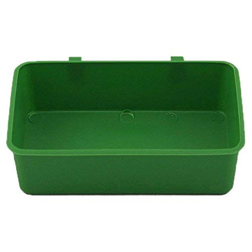Litewoo Bird Food Water Feeder Parrot Seed Bowl for Cage (4.7inch) | 4.72x1.38x2.76 in, BPA-free plastic, with hooks, easy to clean, prevents tipping and mess, for small bird/parakeet /cage - size: 4.7inch