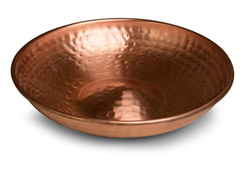 Monarch Abode Deck Mounted Bird Bath & Bird Feeder for Outdoors – Pure Copper Hand Hammered Birds Bath Bowl w/Detachable Iron Clamp, Birdfeeder and Birdbath for Outdoors Garden Backyard - style: Deck Mounted Bird Bath