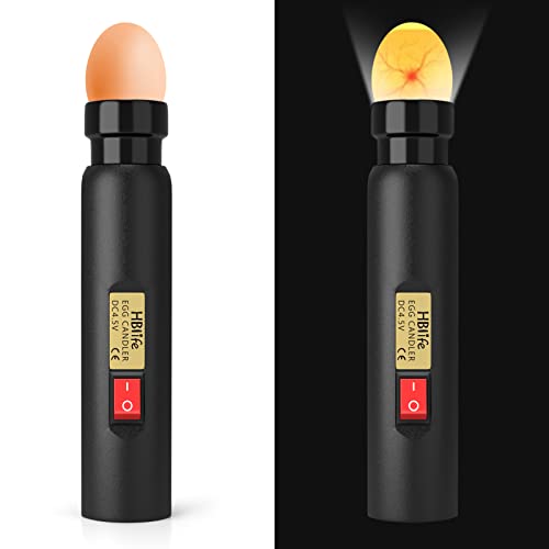Blife Wired LED Egg Candler, Bright Cool Light Egg Candler Tester for Monitoring Egg Development with 2 Soft Rubber