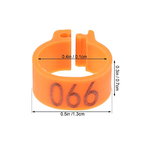Numbered Pigeon Foot Rings 100 Bird Leg Bands for Chickens Doves Quail Small Poultry Easy Clip-on Identification Tags for Farm and Backyard