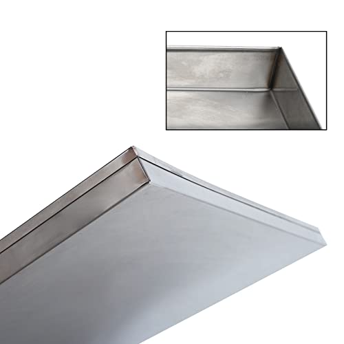 47"x29" Stainless Steel Replacement Tray for Dog Crate, Chew-Proof and Crack-Proof - size: 46.89x29.17