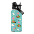 Flamingo Gifts for Women, 26oz Water Bottle with Handle for Girl Friends - color: Flamingo-Green