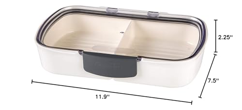 ProKeeper Split Deli Food Storage Container with Air-Tight Silicone Seal and Dry Erase Compatible Lid, 11.75 - color: Split Deli Keeper