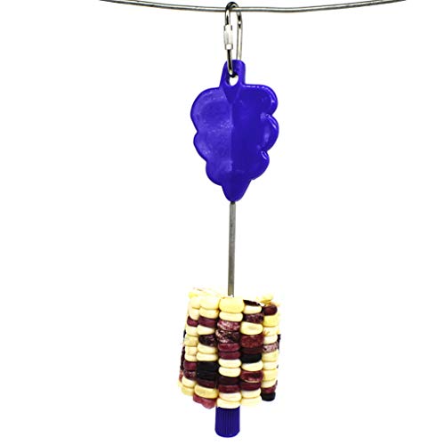 Stainless Steel Meat Food Holder Stick Fruit Skewer Bird Treating Tool Parrot Toy Bird Parrot Water Feeder - color: Red