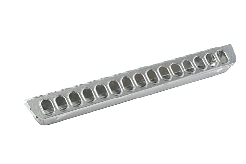 Little Giant® Slide-Top Poultry Ground Feeders | Galvanized Feeding Trough Tray | Durable and Lightweight Chicken Feeder | Made in USA (24 Inch) - size: 24 Inch