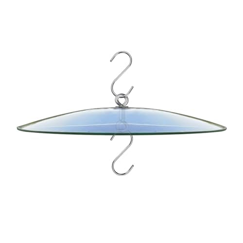 10" Small Glass Rain Cover for Bird Feeder, Clear Weather Guard Dome Shield | Stainless Hooks & Shatterproof Squirrel Baffle Protective for Hook Hanging Outdoors, Wild Bird House Protector, Dia. 20cm - color: Clear, size: 1PC/Pack