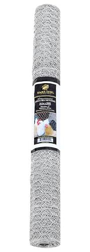 Chicken Wire 36 in x 200 FT x 2” Mesh x 20GA | Poultry Wire Netting | Hot Dipped Galvanized | Chicken Coop, Rabbit Cage, Fence Barrier (36 x 200 x 2) - style: 36 in x 200 FT x 2 in