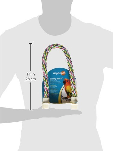 JW Pet Comfy Perch For Birds Flexible Multi-color Rope, Medium - 21" Length - size: Medium, style: 21"