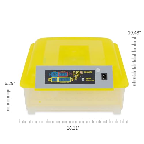 Egg Incubator Automatic Digital Hatcher Machine with Turning Temperature | Control for Hatching Chicken Duck Goose Quail (48 Eggs) - size: 48 Eggs