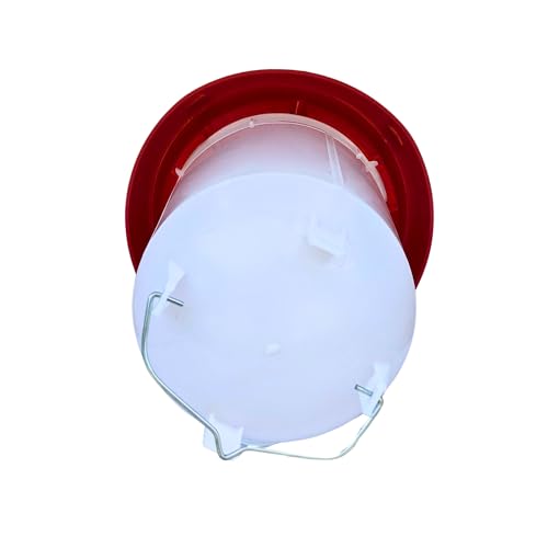 Chicken Waterer 4-Gallon Metal Handle Poultry Drinker | Large Capacity Poultry Waterer | for Chickens, Ducks, Baby Chicks, Chickens, Turkeys and More - size: 4 Gallon
