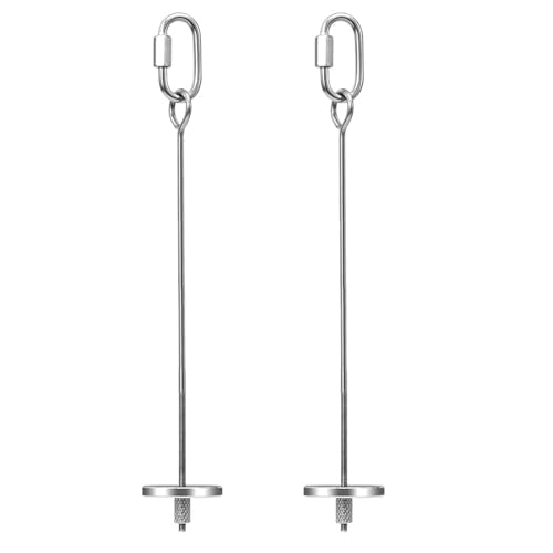 2pcs Hanging Bird Treat Skewer Parrot Fruit Feeder, 13 Inch Stainless Steel Bird Food Holder Parrot Fruit Food Skewer with Washer Nut Parakeet Treat Holder Feeder for Parrot Budgie Conure, LXLVOUEG - size: Screw-13inches-2P