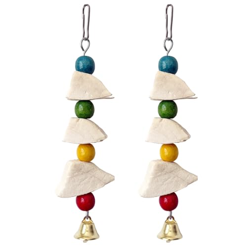 2 PCS Cuttlebone Bird Toys, Parakeet Beak Grinding Stone, Cuttlefish Bone for Small Birds Conures, Budgies, Cockatiels, Lovebirds, Green Cheeks, Cage Accessories for Parakeet
