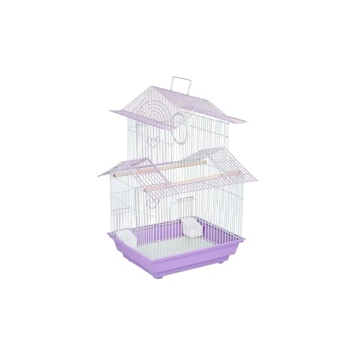 Bird Cage Spacious & Durable - Natural Wood Accents - Comfortable Habitat for Parakeets & Canaries