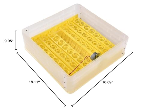 GRAND ORANGE Egg Incubator Automatic Digital Poultry Hatcher Machine | Breeder with Temperature Control and Auto Turning for Hatching Chicken Duck Goose Quail Birds (96 Eggs) - size: 96 Eggs