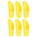 M METERXITY 6-Pack Bonsai Soil Scoops, Plastic Garden Soil Scoops Bucket Shovel Potting Scoopers for Transplanting/Flower Planting/Plant Succulent, Colorful Small Gardening Tools [Yellow] - color: Yellow