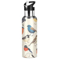 YETTASBIN Bird Water Bottle with Straw Lid 32oz Leakproof Vacuum Insulated Stainless Steel Sport Water Bottles for Gym, School, Travel