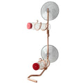 Window Hummingbird Feeder | Handcrafted Copper and Aluminum | Multiple Stations | Modern Hummingbird Feeder | Home Décor | Glass Bottles | Suction Cups (Copper, Two Station) - size: Two Station - Standard Perch