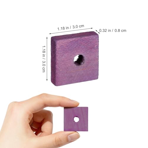 GANAZONO 100Pcs Parrot Wood Blocks Toys Wooden Blocks Bird Chewing Toy Bird Bite Toys Mini Wood Chips DIY Craft for Parrot Playing Chewing | 100Pcs Safe Bite Toy for Small Birds Teething Grinding Fun Mixed Colors for Cockatiels Parakeets and Conures