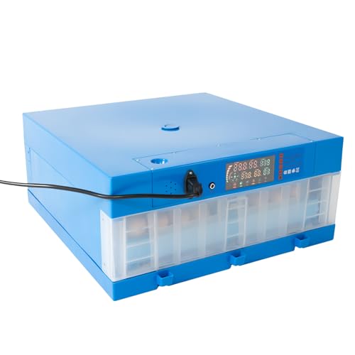 48 Egg Incubators with Automatic Turner, Temperature and Humidity Control, AC110V/DC12V Egg Candler,Universal Egg Tray Size Smart Incubators for Hatching Chickens Quail Duck Turkey Goose Bird