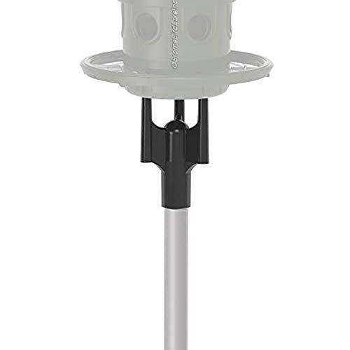 Pole Adaptor for Pole Mounting a Squirrel Buster Plus Bird Feeder, Black (FEEDER & POLE NOT INCLUDED), for 1-inch Pole ONLY