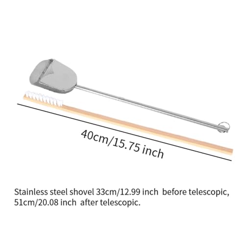 2 Pieces Bird Cage Brush Parrot Cage Cleaning Tool Set Stainless Steel Ergonomic Handle Flexible Design Suitable for Parrot Birds Home Maintenance, Silver White - color: Silver White