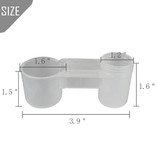 kathson 20 Pcs Bird Drinker Feeder Plastic Soda Pop Water Bottle Cup Ideal for Chicken Pigeons Birds Feeder Trough Animal Feeding Accessories - color: White