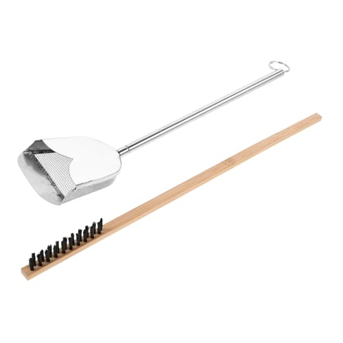 Toddmomy 2pcs Bird Cage Cleaning Kit Steel Brush Set Bird Droppings Cleaner Cage Cleaning Brush Set Chicken Coop Accessory