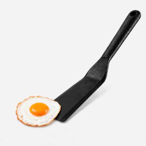 Egg Spatula is Heat Resistant Non-Stick Pancake Spatula - Silicone Spatula is used as an Omelette Spatula for Cooking. - color: Black