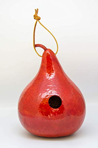 Natural Gourd Birdhouses Set of 3 – Hanging Bird Houses for Wrens & Small Birds, 1.5 Inch Entrance, Outdoor Nesting Gourds, Weather-Sealed