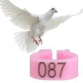 100PCS/Bag 8MM Plastic Pigeon Bands Rings, 001-100 Numbered Plastic Pigeon Bird Leg Bands Rings with Number()