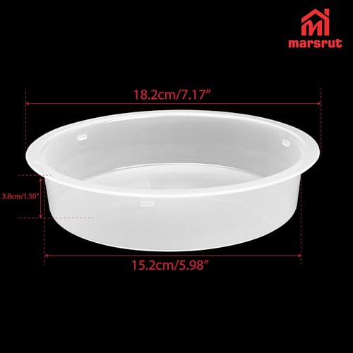 4pcs Plastic Round Bird Feeders Bowls, Water Dish Replacement Parts, 7.2 x 1.5in Seed/Bath Tray Station Platform Cups, Hanging Accessories for Feeding & Attracting Wild Oriole Goldfinch Hummingbird