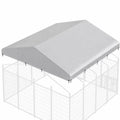 ROOMTEC 10 x 10 FT Outdoor Dog Kennel Cover, Replacement Canopy Only | Silver, 210D Coated Oxford, Waterproof, UV, 18 Secure Fasteners, Designed for ROOMTEC Kennels - size: 10.0"L x 10.0"W x 2.5"H