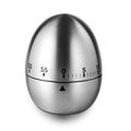 Kitchen Timer for Cooking, 60 Minutes Mechanical Timer - No Batteries Required, Stainless Steel Egg-Shape Cute Countdown Clock for Cooking, Learning, Exercises, Gaming - color: Silver1