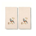 Avanti Linens – Fingertip Towel Set, 100% Cotton Velour Bathroom Towels with Embroidered Songbirds & Absorbent Terry Reverse, Home Decor, Set of 2 (Premier Songbirds Collection)