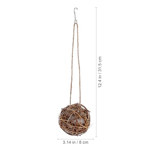 Yardwe 2PCS Bird Nesting Material Balls, Bird Nesting Material for Outdoor Hummingbird Houses, 3.14 Inch Unique Hanging Nest Balls Ideal for DIY Craft Lovers