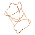 SOLUSTRE Makeup Puff Holder Sponge Egg Display Stand Metal Powder Puff Rack Rose Gold Hollow Makeup Sponge Holder for Cosmetic Storage and Drying