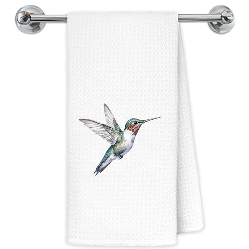 Beautiful Hummingbird Kitchen Towels, Hummingbird Gifts for Women Hand Towels for Bathroom Kitchen, Gifts for Bird Lovers Decorative Dish Towels Drying Cloth, 16x24 Inch - color: Bird Towels-b