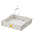 Birds Choice GSHPF100 Tray Feeder, Recycled Hanging Tray Bird Feeder, Small, White | Open Platform Welcomes a Variety of Wild Birds, Poly Lumber Build, Easy to Fill and Rinse Clean - color: White