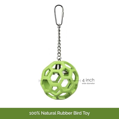 JW Pet Company Activitoys HOL-ee Roller Parrot Toy, 4 Inch Diameter (Colors Vary) (Pack of 2) - size: 3.5'' diameter 7.75'' length (Pack of 2)