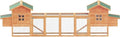 160" Large Chicken Coop, Waterproof Outdoor Hen House for 6-8 Chickens, Wooden Chicken House with Nesting Box, Removable Tray, PVC Cover, Run, for Garden Backyard Cage - size: 161.5"L x 26.0"W x 44.5"H