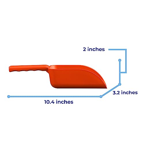 Vikan Remco 63007 Color-Coded Plastic Hand Scoop - BPA-Free Food-Safe Kitchen Utensils, Restaurant and Food Service Supplies, 16 oz, Orange - color: Orange, size: 16 ounces