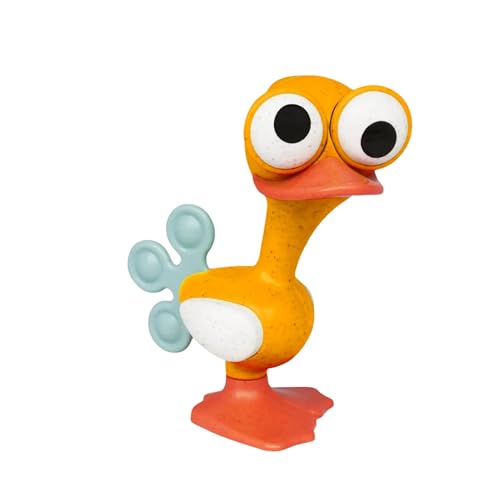 Tolo Crazy Eyed Bird | Interactive Toy for Babies 3+ Months Teething Relief | movable eyes, clicking head & feet, squeaking wings, rattle sound, sensory, teething baby toys, developmental play, fun gift - color: Crazy Eyed Bird