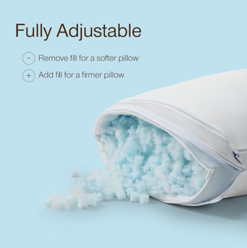 Coop Home Goods Cool+ Adjustable Cooling Body Pillow, 18x52, Cooling Gel Memory Foam & Microfiber, Side Sleeper & Pregnancy Pillow with Cool-to-the-Touch Washable Cover, Breathable Full Body Support - size: Cool+ Body Pillow