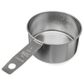 1 Cup Stainless Steel Measuring Cup | Sturdy Metal 250 ml | 240 cc | 8 oz | Single Cup for Wet and Dry Ingredients | Great for use as 1 Cup Dog Food Scoop - 1 PK - size: 1 Cup