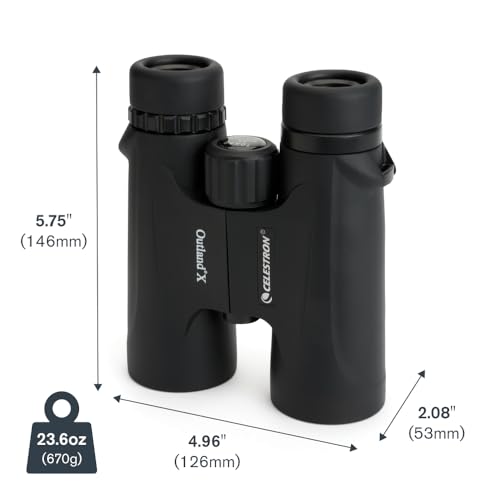 Celestron Outland X 10x42 Binoculars for Wildlife & Hunting | Built for the Outdoors, Rugged Rubber-Armored Body, Waterproof, BaK-4 Prisms, Multi-Coated Optics, Bright, Clear Views - size: 10x42 Outland X, style: Outland X 10x42