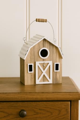 GALLERIE II Wooden Decorative Indoor Barn Birdhouse Accent Piece 7" | Farmhouse Decor, Wood, Gift Idea