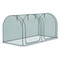 Outsunny 8' x 4' Crop Cage Plant Protection Tent for Garden, Green | Two Zippered Doors, Steel Frame, Storage Bag, 4 Ground Stakes, Yard, Lawn