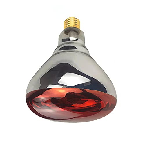 2 Pack 250W Heat Lamp Red Infrared Bulbs Glass Lamp Bulb for Food Service, Brooder Bulb, Chicks, Pet, Bathroom, Light Therapy Use E26 Base, Flood Light Heat Lamp. - color: Red-250w