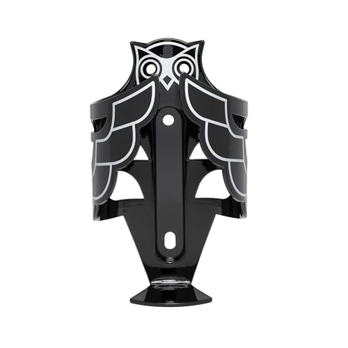 Portland Design Works Water Bottle Cage - Lightweight Water Bottle Holder for Bikes, Owl Cage, Black/Silver - style: Owl Cage- Black/Silver
